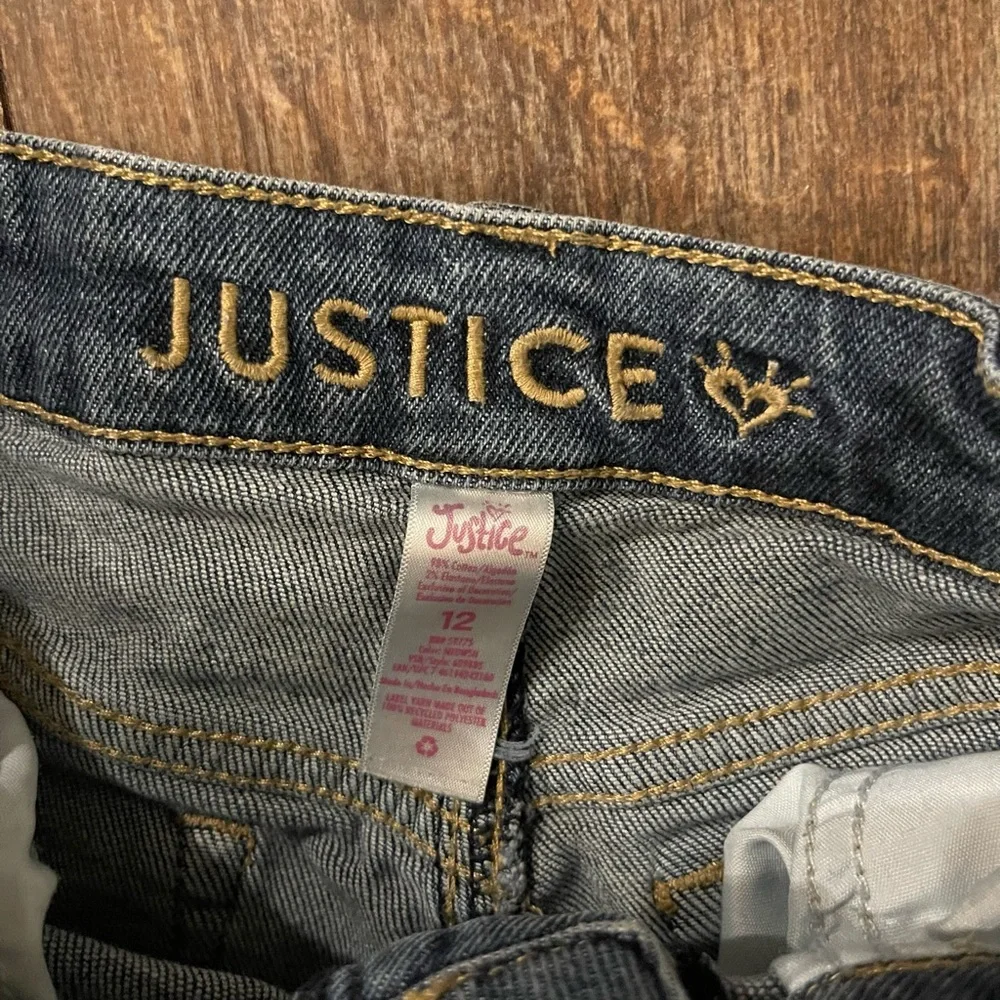 Justice Distressed Blue Jean Shorts